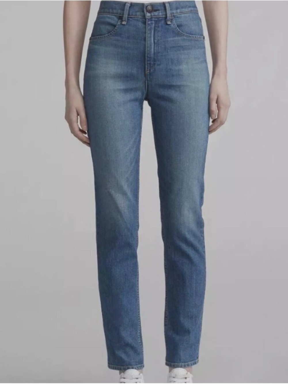 rag & bone cigarette Leg Jeans in Medium Blue Wash
